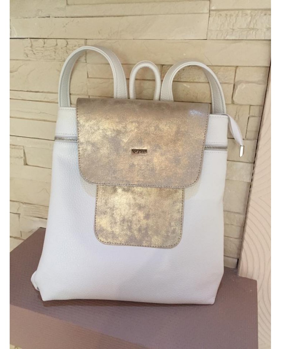 VIA55 táska fehér/ arany